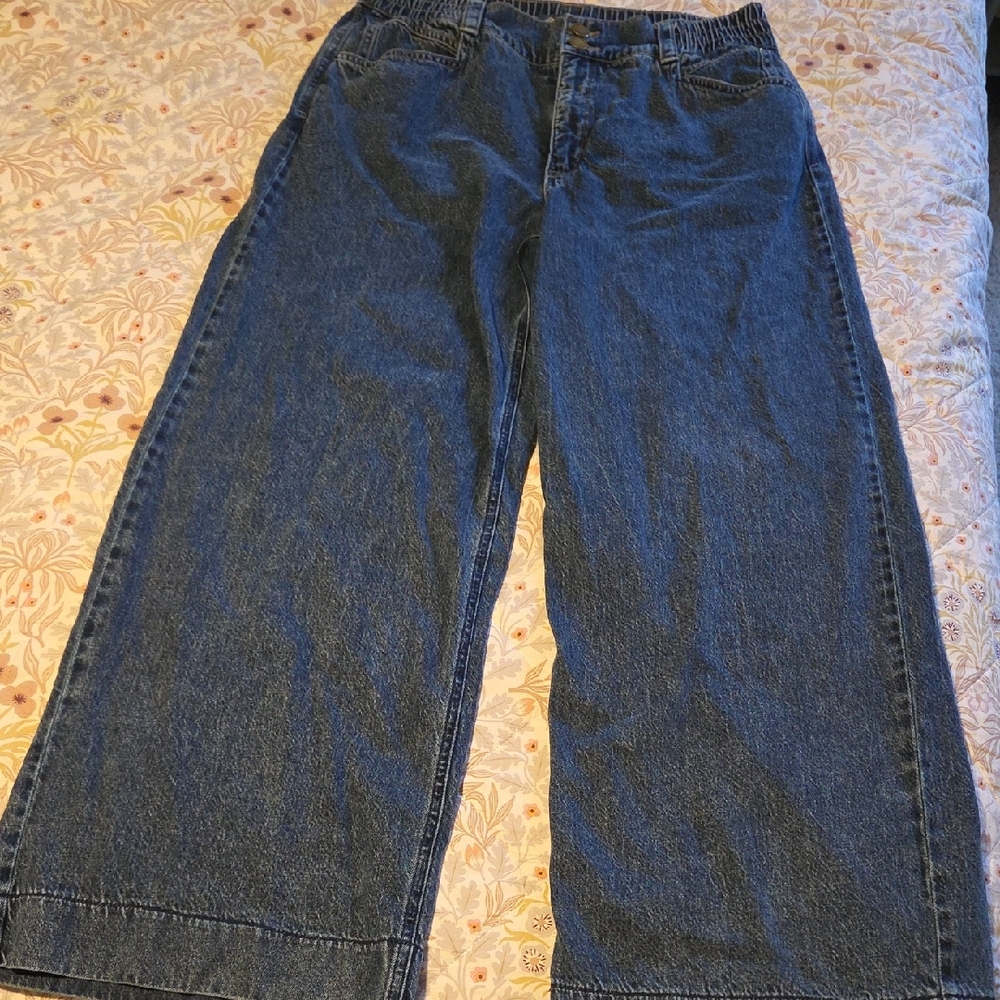 Democracy Wide Leg Blue Jeans Size 16